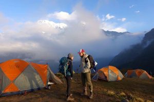 On a hike in Nepal