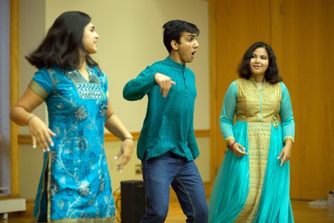 Students perform songs, dances, and readings during the College's celebration of Eid al-Adha, the Muslim 