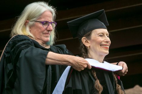 Meredith Monk receives her honorary degree.