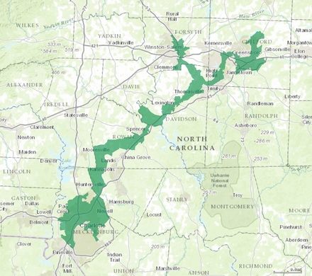 A map of Congressional District 12 in North Carolina