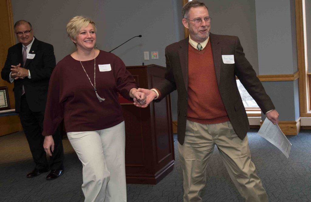 Art Kney and Mary Foulk at the 9th annual Center for Community Engagement Expo.