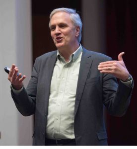 Stephen Pacala speaks about climate change as part of The President's Lecture Series at Colton Chapel.