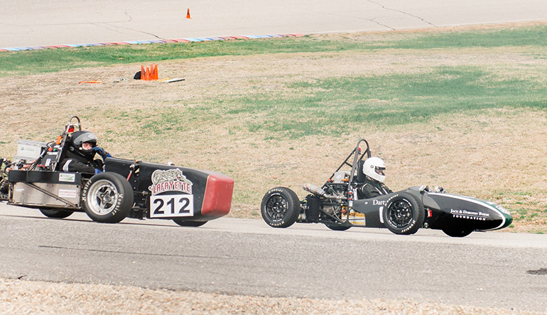 Formula car on track