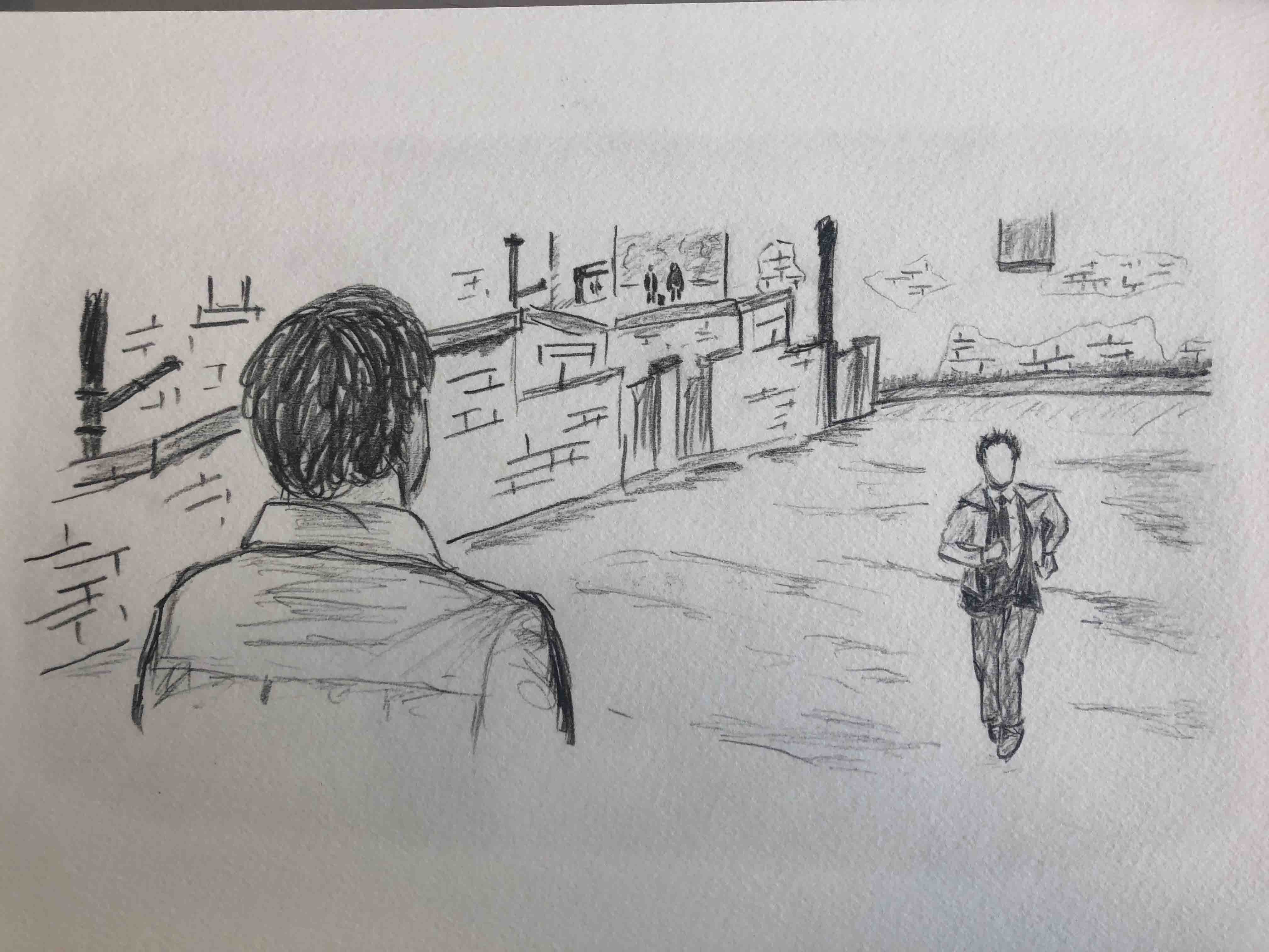 A sketch from Live Oak with Moss by Mai Ao '16