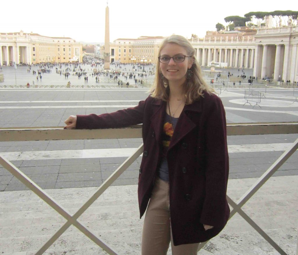 Andrea Killian poses for a photo during her study abroad in Rome.