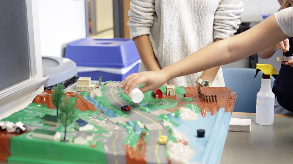 Lafayette sophomores teach Cheston Elementary School children about our water supply and actions we all can do to keep water clean.