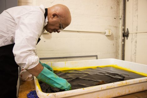 Sam Messer works at Lafayette College's Experimental Printmaking Institute.