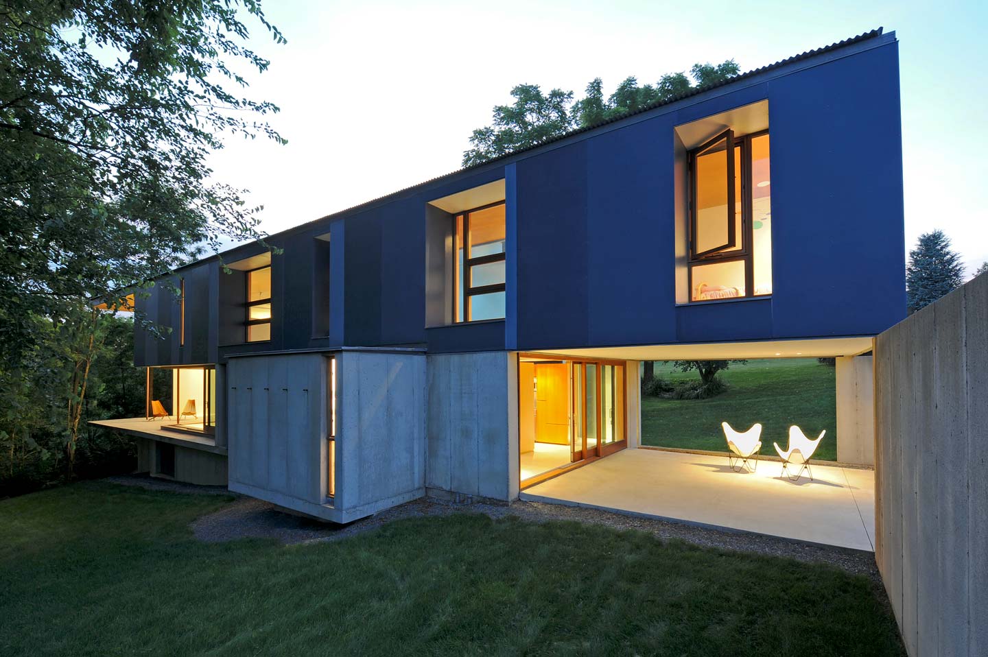 An exterior view of architect Joe Biondo's home; photo by Steve Wolfe