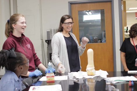 Lafayette students use an catalyst for faster reaction.