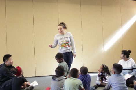 Lafayette student explains the rules to working as a team.