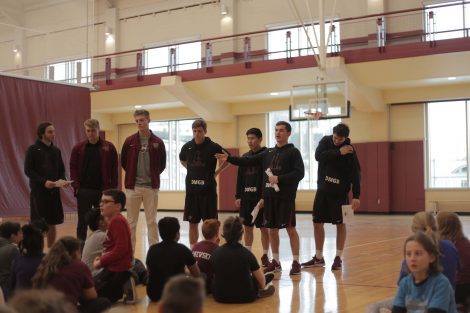 Lafayette athletes explain Leader In Me ideas.