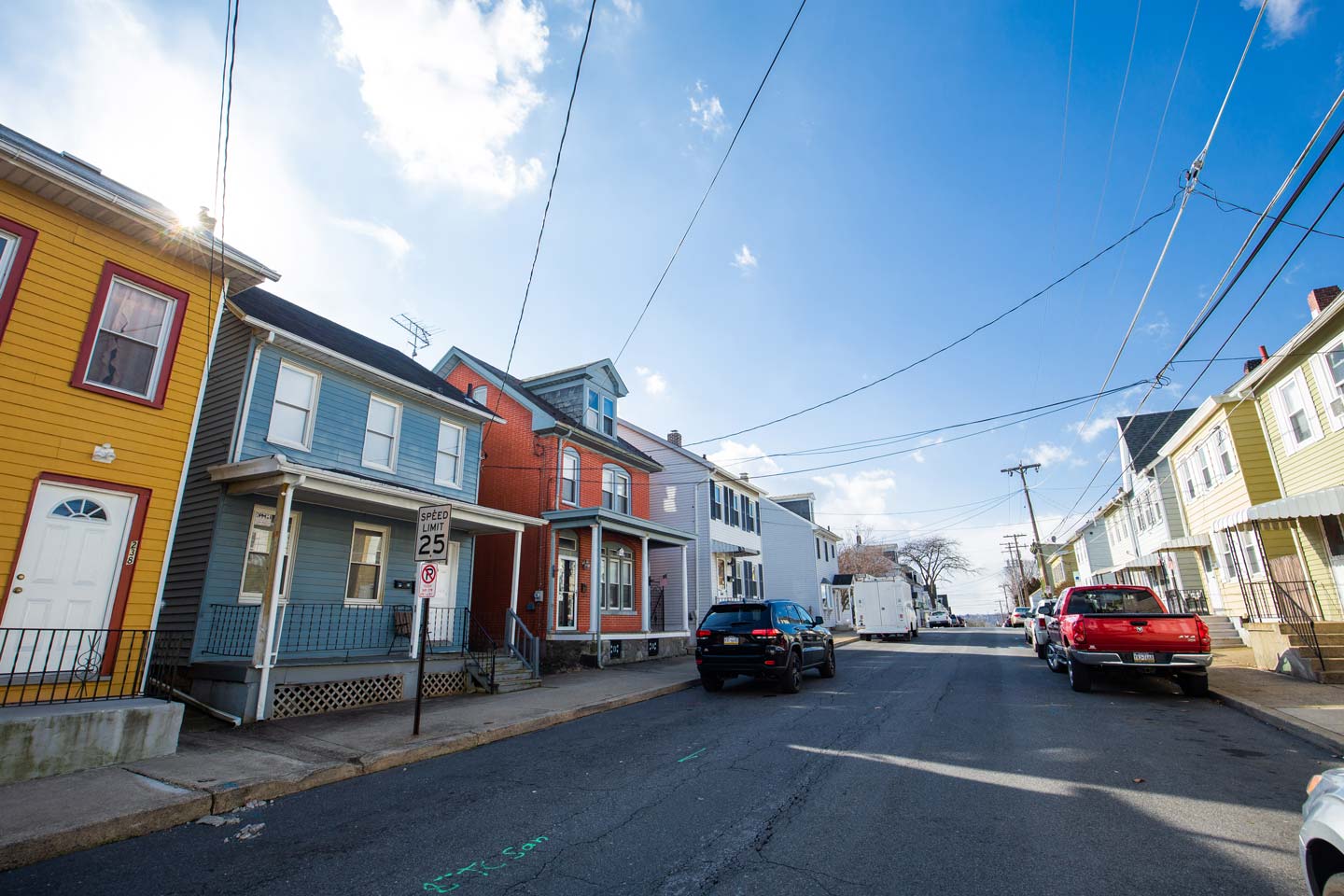 A street in the West Ward of Easton, Pennsylvania