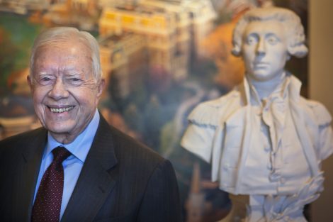 Jimmy Carter in Markle Hall on the day he gave the Pastor Lecture at Lafayette College in 2013