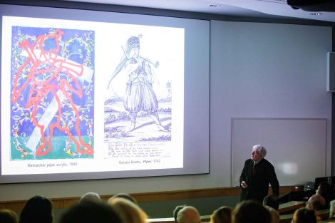 Cedomir Vasic lectures the public about his body of work.
