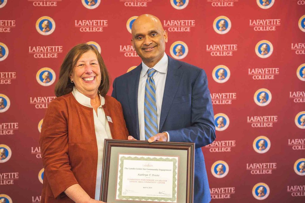 Kathryn T. Presto with provost Abu Rizvi