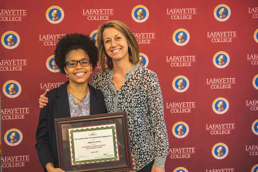 Ayleen Correa ’19 with Amber Zuber
