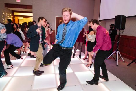 Students dance at the annual President's Ball.