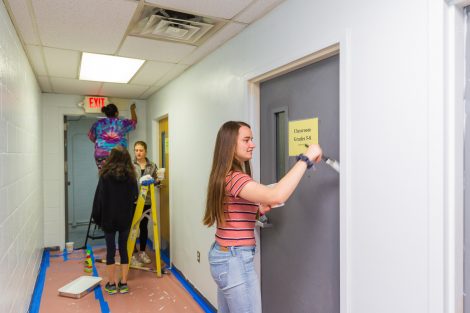 Painting the Rover Room at Easton Area Middle School