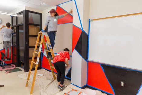 Painting the Rover Room at Easton Area Middle School