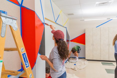 Painting the Rover Room at Easton Area Middle School