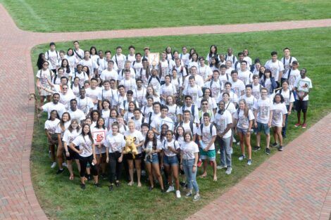 International student orientation group photo