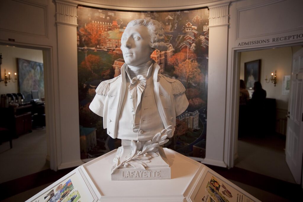 plaster cast of the bust of the Marquis de Lafayette by Jean Houdon - 1789