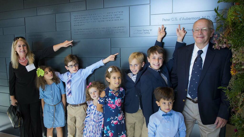 Peter C.S. d’Aubermont and his family at the Rockwell Center opening