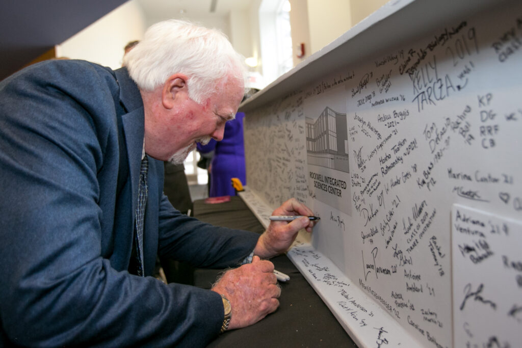 S. Kent Rockwell at beam signing ceremony