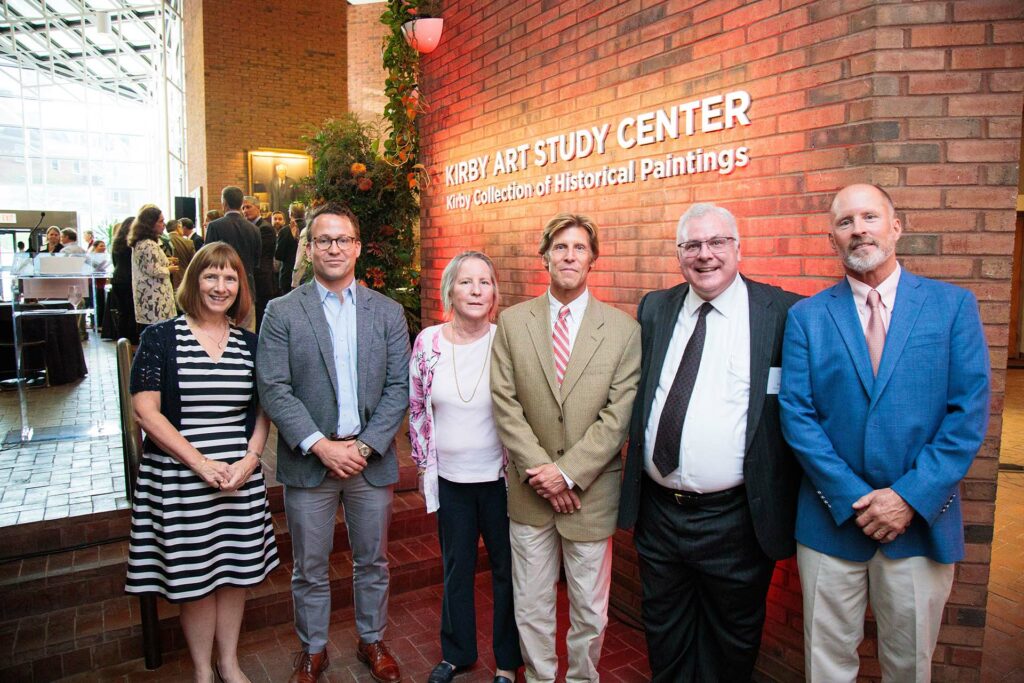 Members of the Kirby family with President Byerly and Maurice Luker