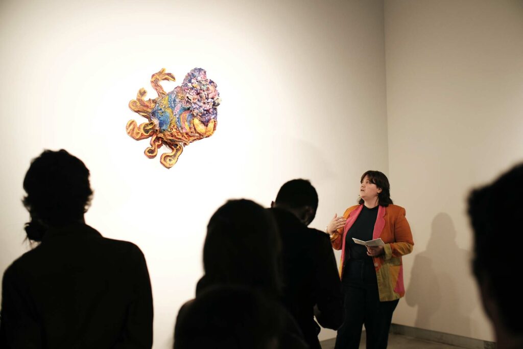 Kim Altomare speaks about a sculptural painting that rises off the wall