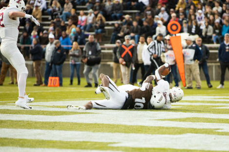 lafayette football players beat lehigh 17 to 16 at the 2019 rivalry game