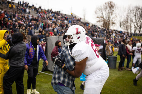 lafayette football players beat lehigh 17 to 16 at the 2019 rivalry game