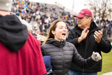 lafayette football players beat lehigh 17 to 16 at the 2019 rivalry game