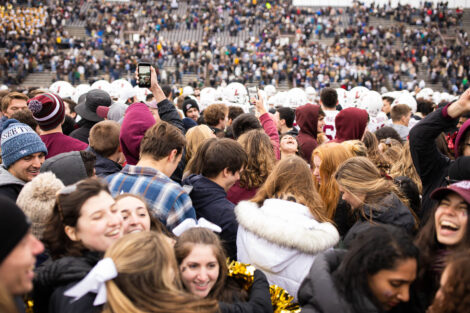 lafayette football players beat lehigh 17 to 16 at the 2019 rivalry game