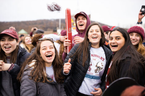 lafayette football players beat lehigh 17 to 16 at the 2019 rivalry game