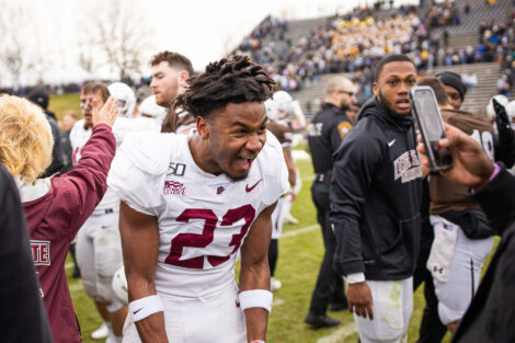 lafayette football players beat lehigh 17 to 16 at the 2019 rivalry game