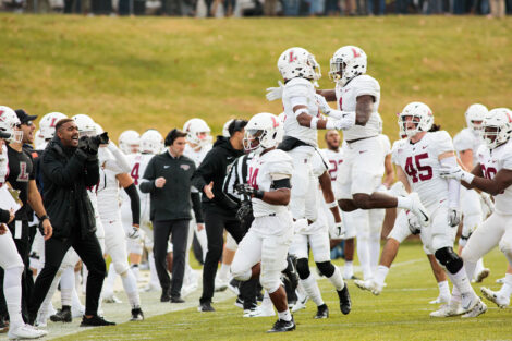 lafayette football players beat lehigh 17 to 16 at the 2019 rivalry game