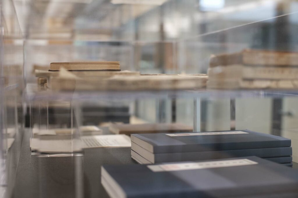 Xiaoze Xie's work in display cases