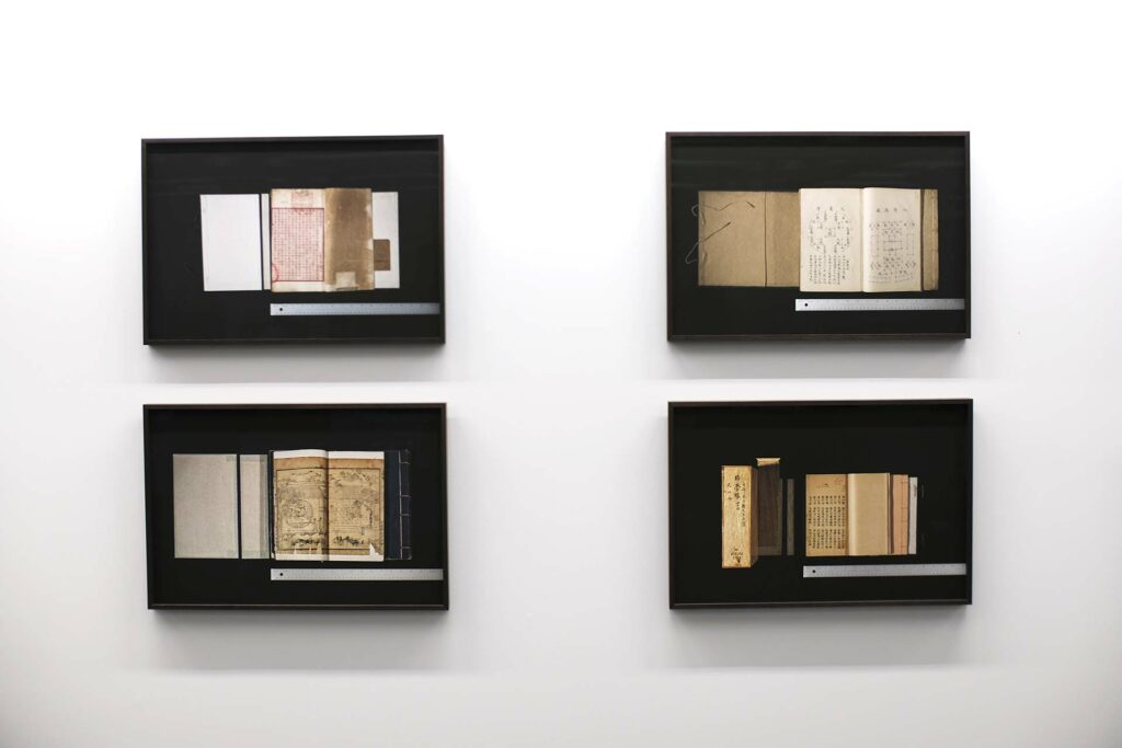 Xiaoze Xie works hung on the wall