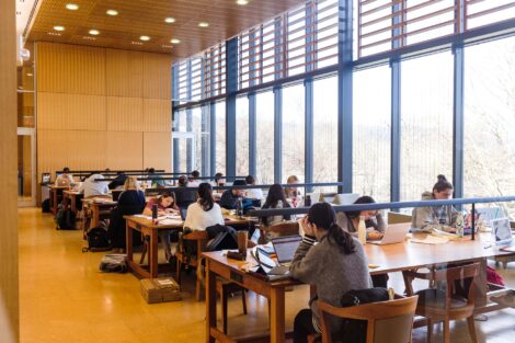 students study in skillman library