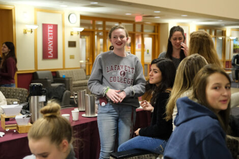 Students sing karaoke in farinon