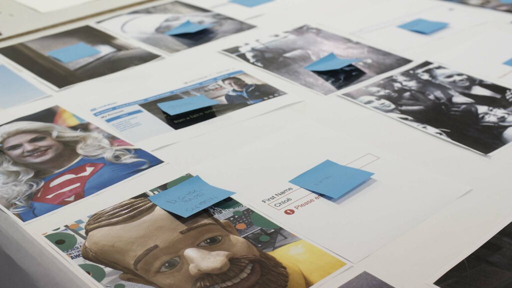 Images laid on the table.