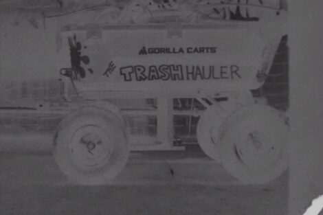 A cart used for yard waste