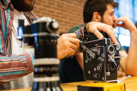 Students wind camera