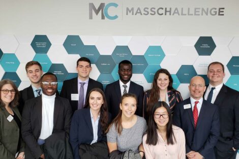 Students pose at Mass Challenge