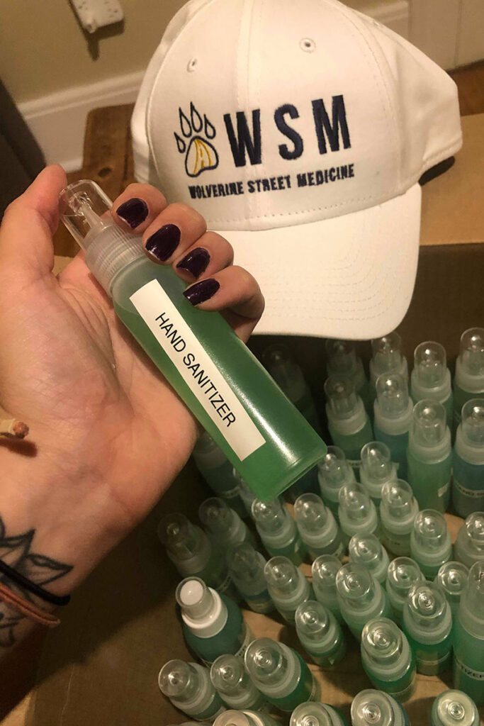 bottles of hand sanitizer