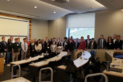 Students on track gather for group photo on day 1