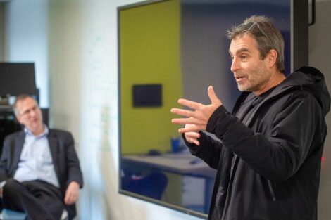 Local business leader speaks with students