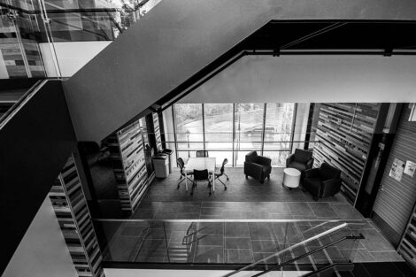 Chairs and tables in Oechsle Center for Global Education