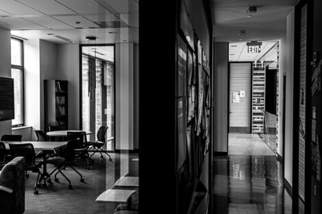A hallway of Oechsle Center for Global Education